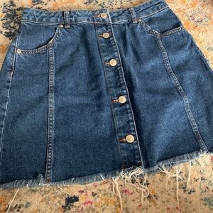 Topshop Moto Denim Skirt